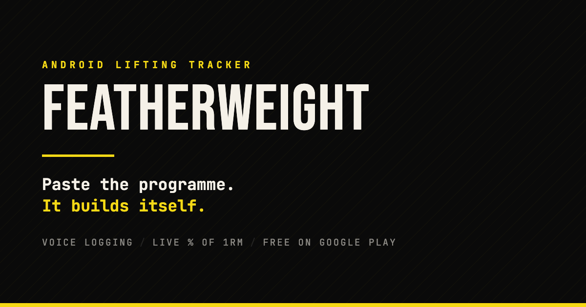 I built a lifting app that turns freeform program text into workouts you can follow logo
